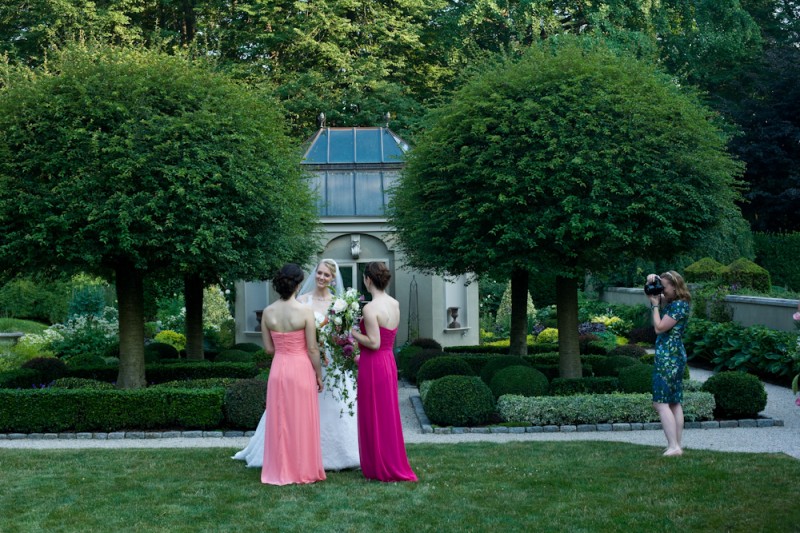 Bride and bridesmaids